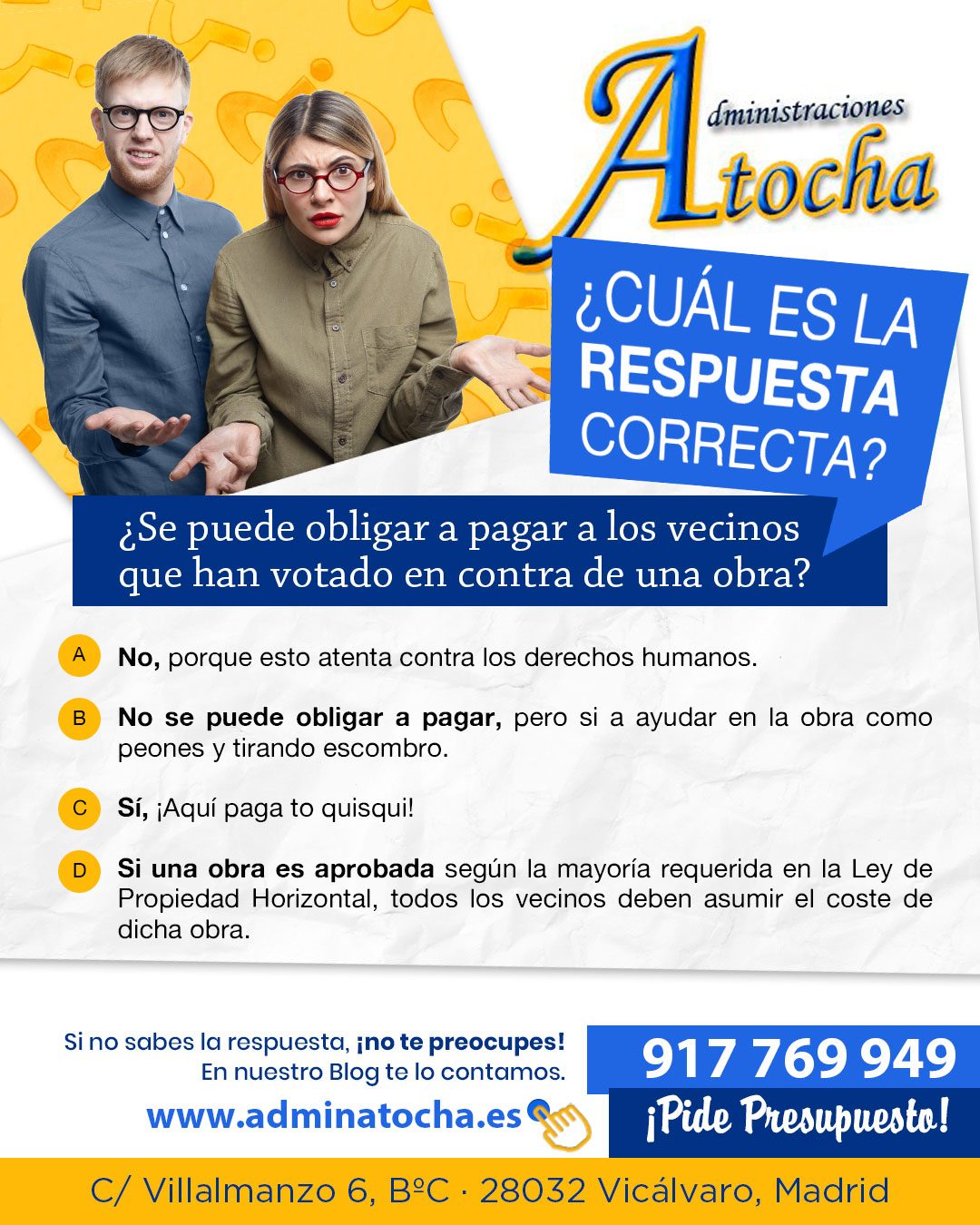 Noticias de Administraciones Atocha. Administración de Fincas Madrid